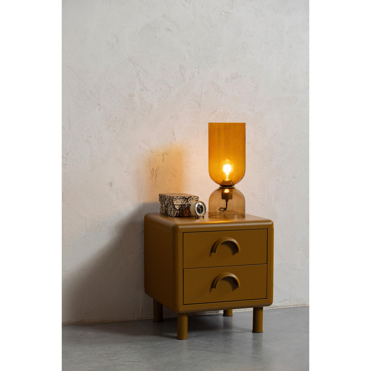 NACHTTISCH 42/45/42 cm  - Honig, Design, Metall (42/45/42cm) - Livetastic