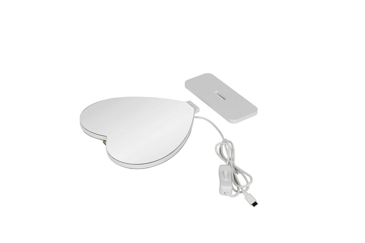 LED-DEKOLEUCHTE 19,5/19,5 cm  - Weiß, Design, Kunststoff/Metall (19,5/19,5cm) - Novel