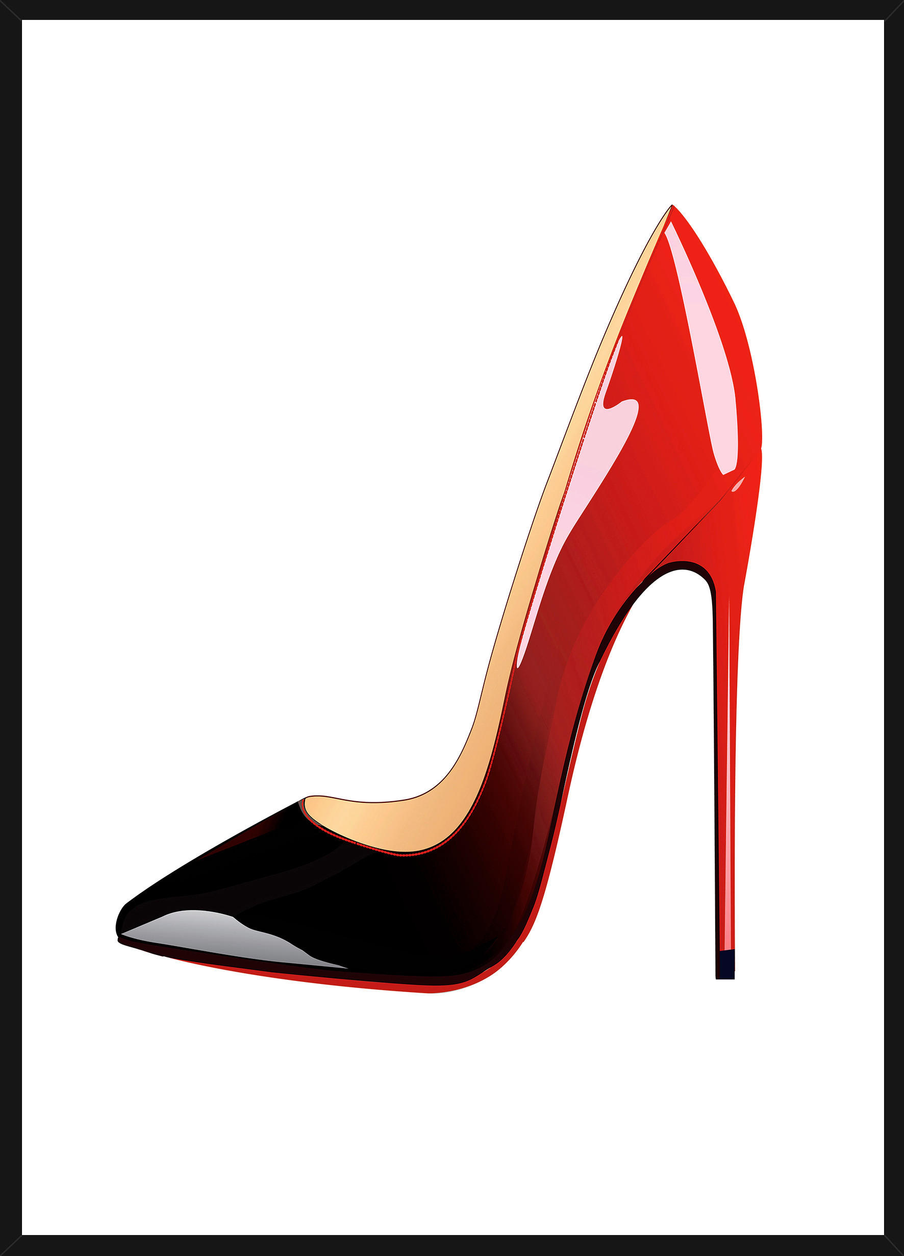 KONSTTRYCK 51,2/71,2 cm  - multicolor/svart, Basics, trämaterial (51,2/71,2cm) - Monee