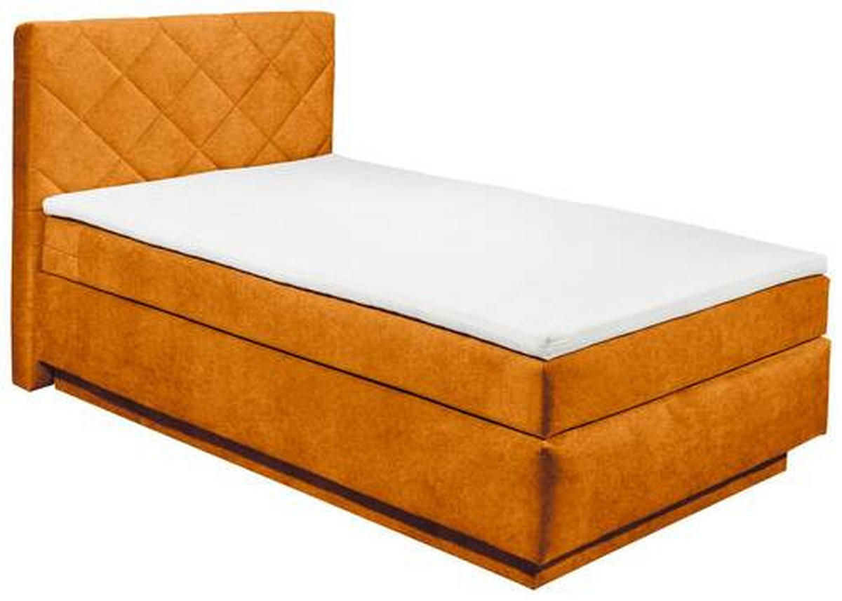 BOXSPRINGBETT 140/200 cm in Cognac von XORA