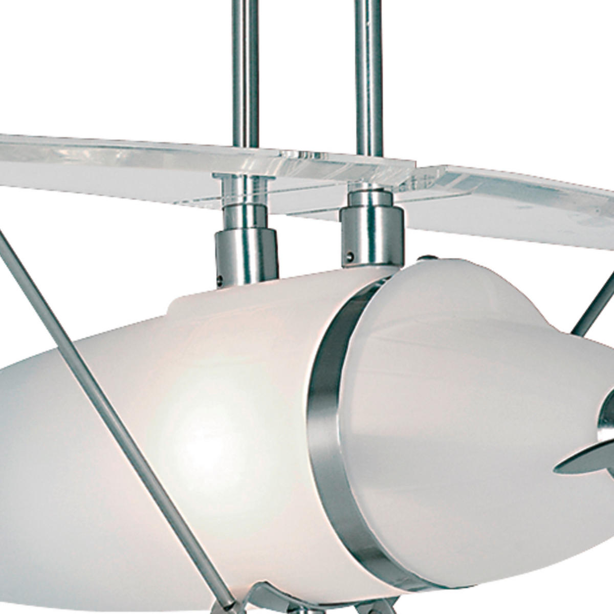 OTROŠKA VISEČA SVETILKA  NOVELTY AIRPLANE 737 60 W///220-240 V/ - srebrne barve, Trend, kovina/umetna masa (49/47/39cm)