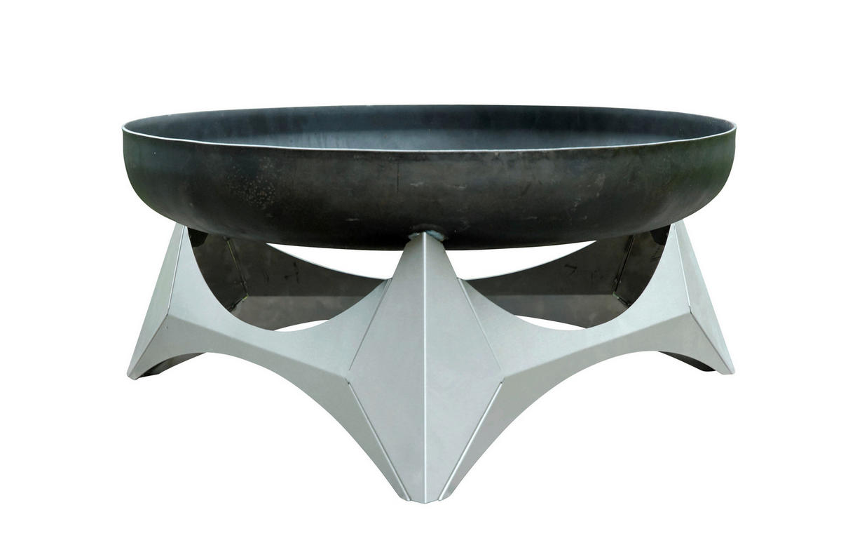 FEUERSCHALE SVENSKAV ARKA M 2041  - Edelstahlfarben/Rostfarben, Basics, Metall (45/45/25cm)