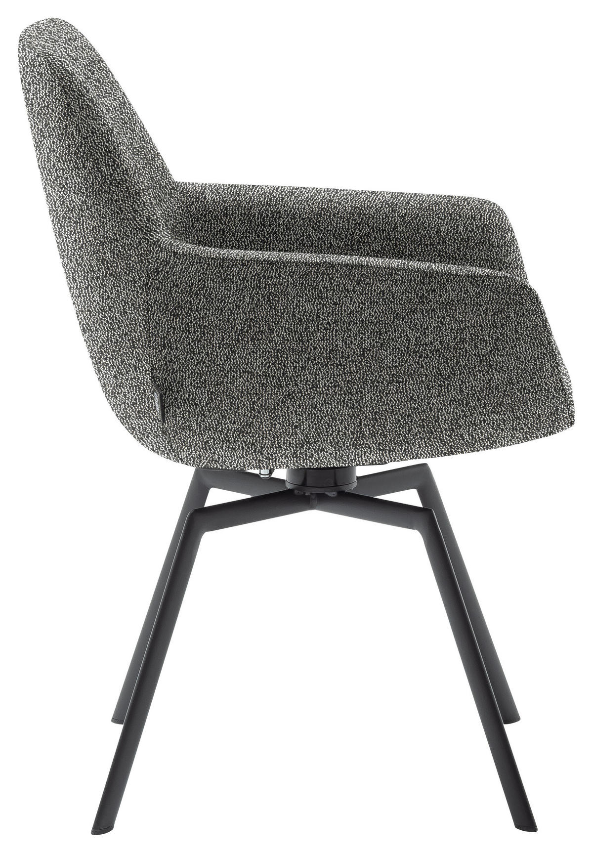 ARMLEHNSTUHL  Lederauswahl, Stoffauswahl, Gestellauswahl Struktur  - Anthrazit/Schwarz, Design, Textil/Metall (58/87/64cm) - Schöner Wohnen