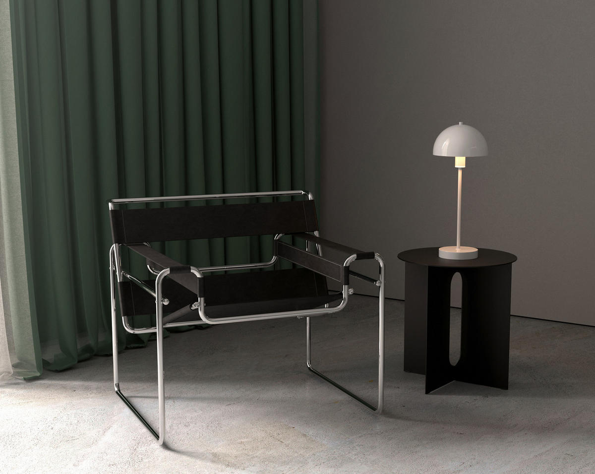 TISCHLEUCHTE Vienda 20/50 cm  - Weiß Hochglanz, Basics, Metall (20/50cm) - Belid