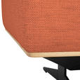 ECKSOFA in Struktur Orange  - Eichefarben/Schwarz, Design, Holz/Textil (163/305cm) - Novel