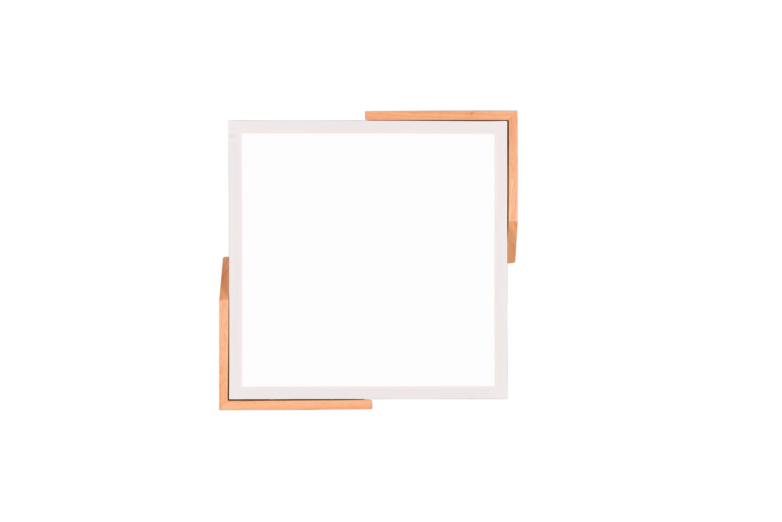 LED-DECKENLEUCHTE Meta 31,5/31,5/3,5 cm   - Weiß, Natur, Holz/Kunststoff (31,5/31,5/3,5cm)