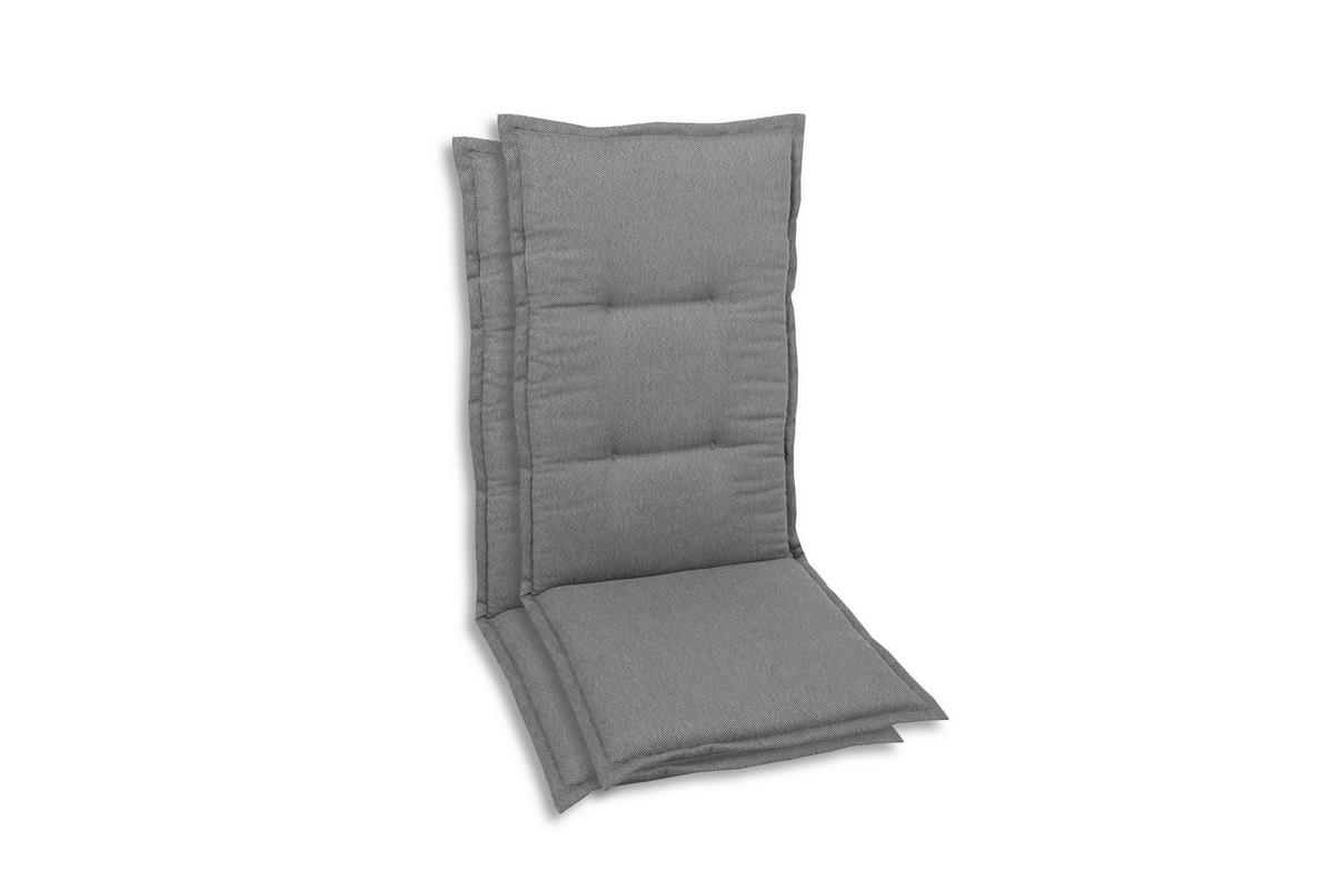 SESSELAUFLAGENSET Uni  - Grau, Basics, Textil (50/7/110cm)