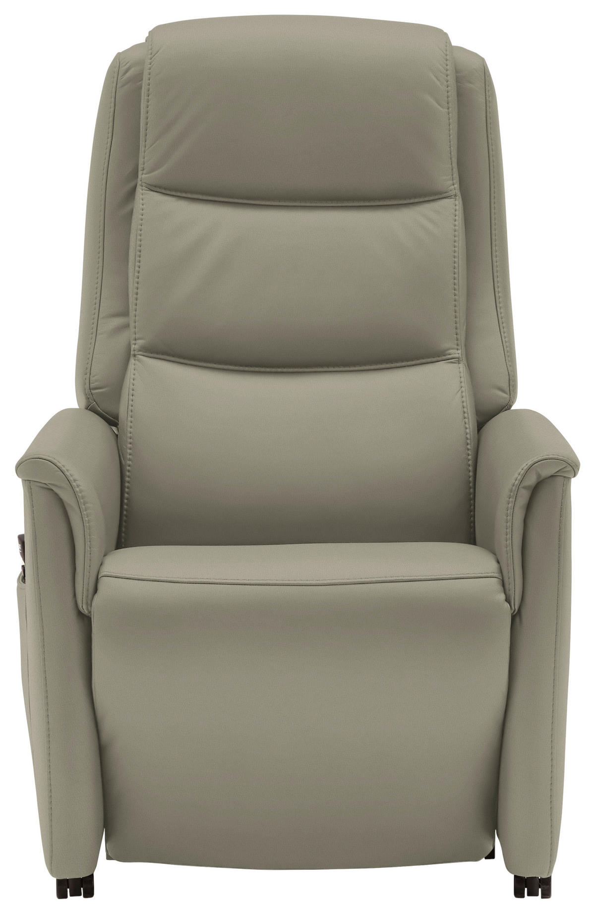 FERNSEHSESSEL Valdera  mit Relaxfunktion, Aufstehhilfe, Rücken echt Echtleder Grau  - Schwarz/Grau, KONVENTIONELL, Leder/Kunststoff (70/107/88cm) - Livetastic