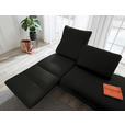 RÉCAMIERE in Echtleder Schwarz  - Chromfarben/Schwarz, Design, Leder/Metall (209/85-109/95-16cm) - Dieter Knoll