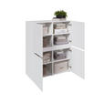 HIGHBOARD  99,4/119,4/39,8 cm  - Silberfarben/Weiß, Design, Holzwerkstoff/Kunststoff (99,4/119,4/39,8cm) - Xora