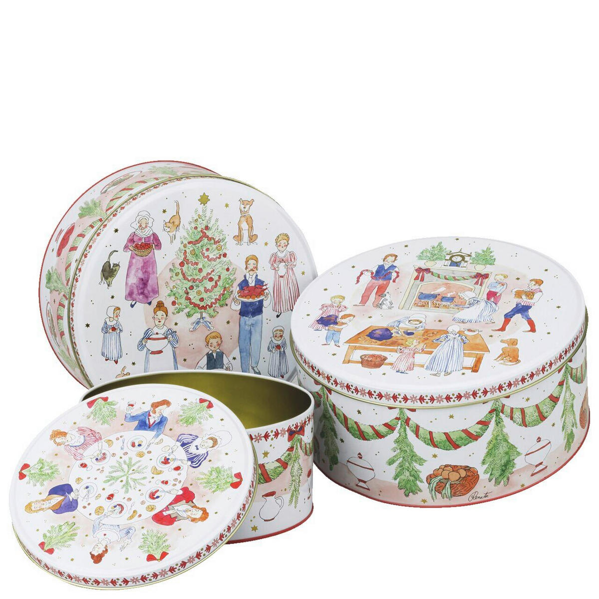 KEKSDOSENSET Sammelkollektion 26 - Weihnachtsschmaus 3-teilig  - Multicolor, Basics, Metall - Hutschenreuther