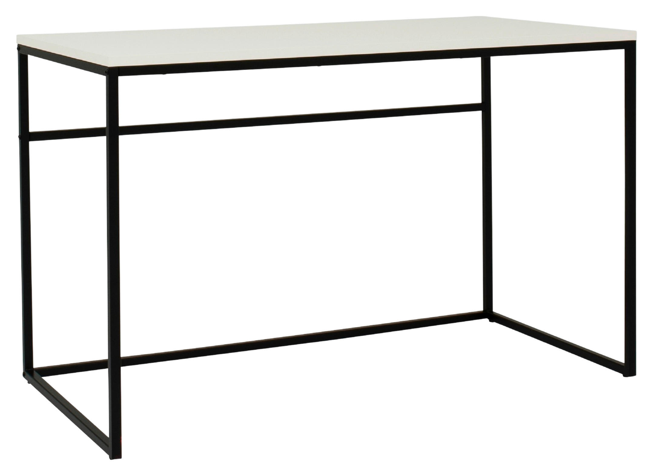 SCHREIBTISCH 118/60/75 cm  in Schwarz, Weiß  - Schwarz/Weiß, Design, Metall (118/60/75cm)