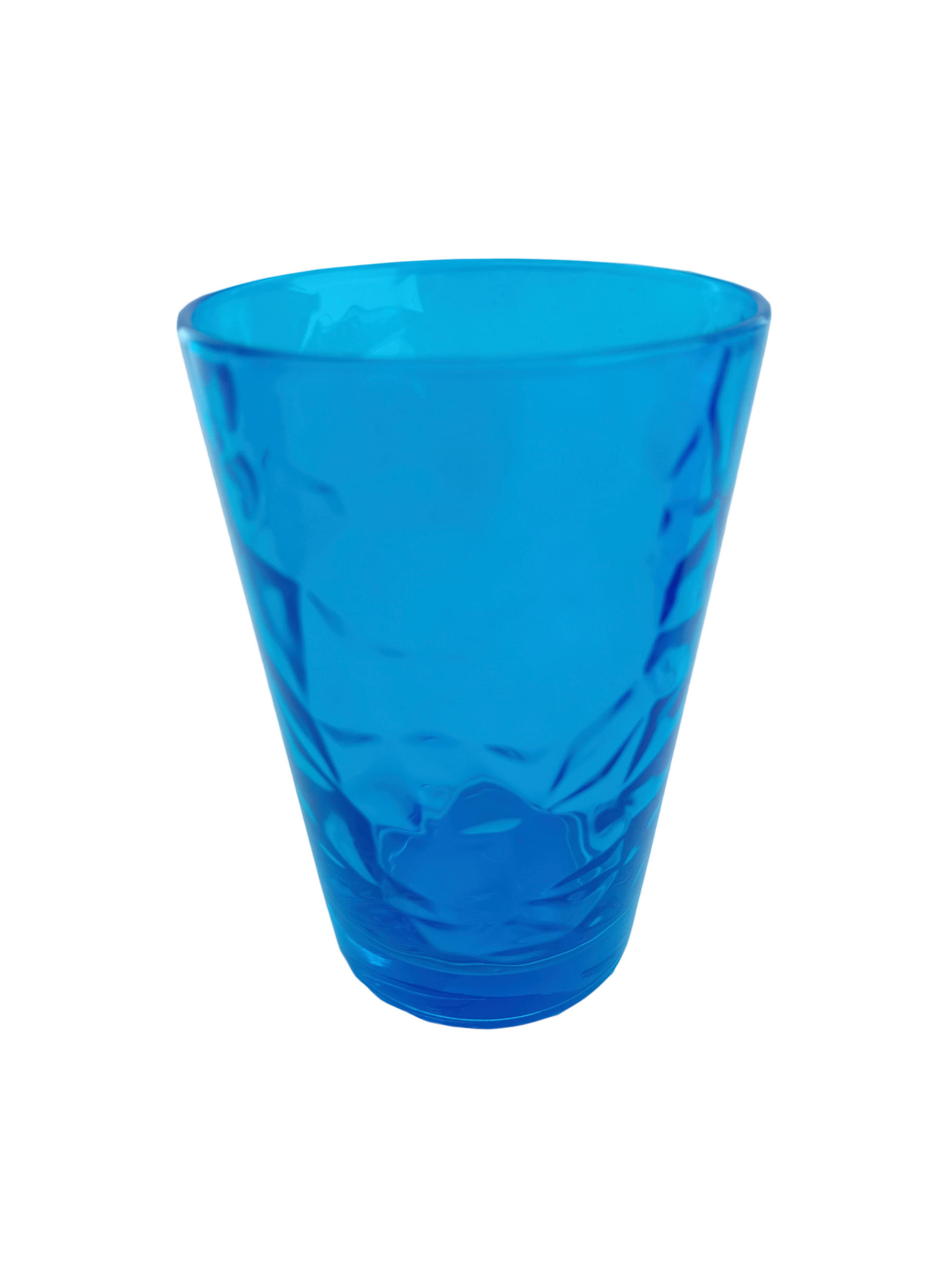 POHÁR 380 ml  - kék, Basics, üveg (0.38l)