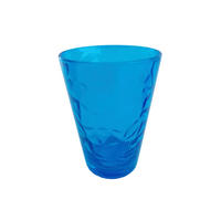 POHÁR 380 ml  - kék, Basics, üveg (0.38l)