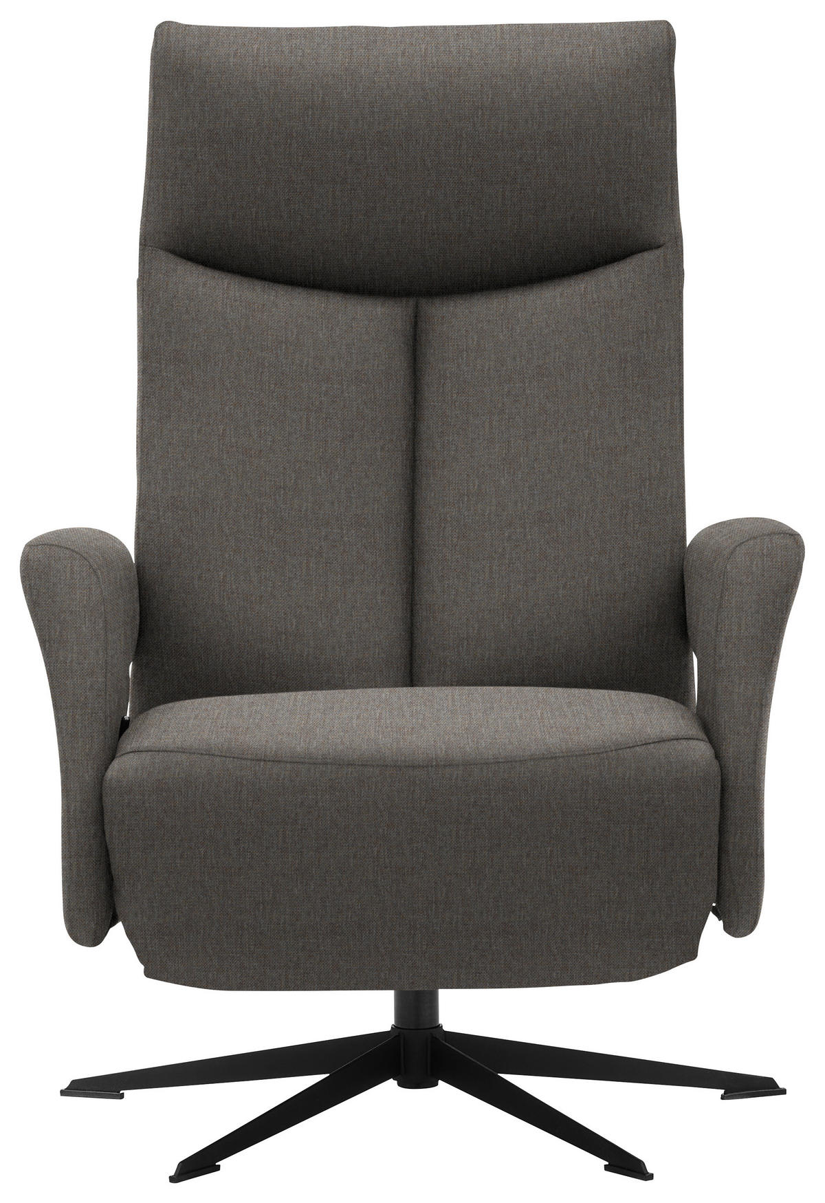 RELAXSESSEL in Textil Greige  - Greige/Schwarz, Design, Textil/Metall (74/105/82cm) - Welnova