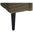 ECKSOFA Braun Cord  - Schwarz/Braun, KONVENTIONELL, Textil/Metall (276/173cm) - Carryhome