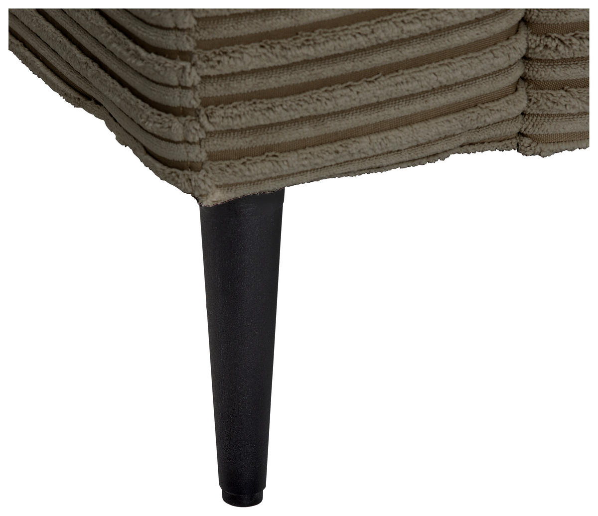 ECKSOFA in Cord Braun  276/173 cm  - Schwarz/Braun, KONVENTIONELL, Textil/Metall (276/173cm) - Carryhome