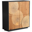 KOMMODE , 110/115,5/40 cm,  - Eichefarben/Schwarz, LIFESTYLE, Holzwerkstoff (110/115,5/40cm) - Xora