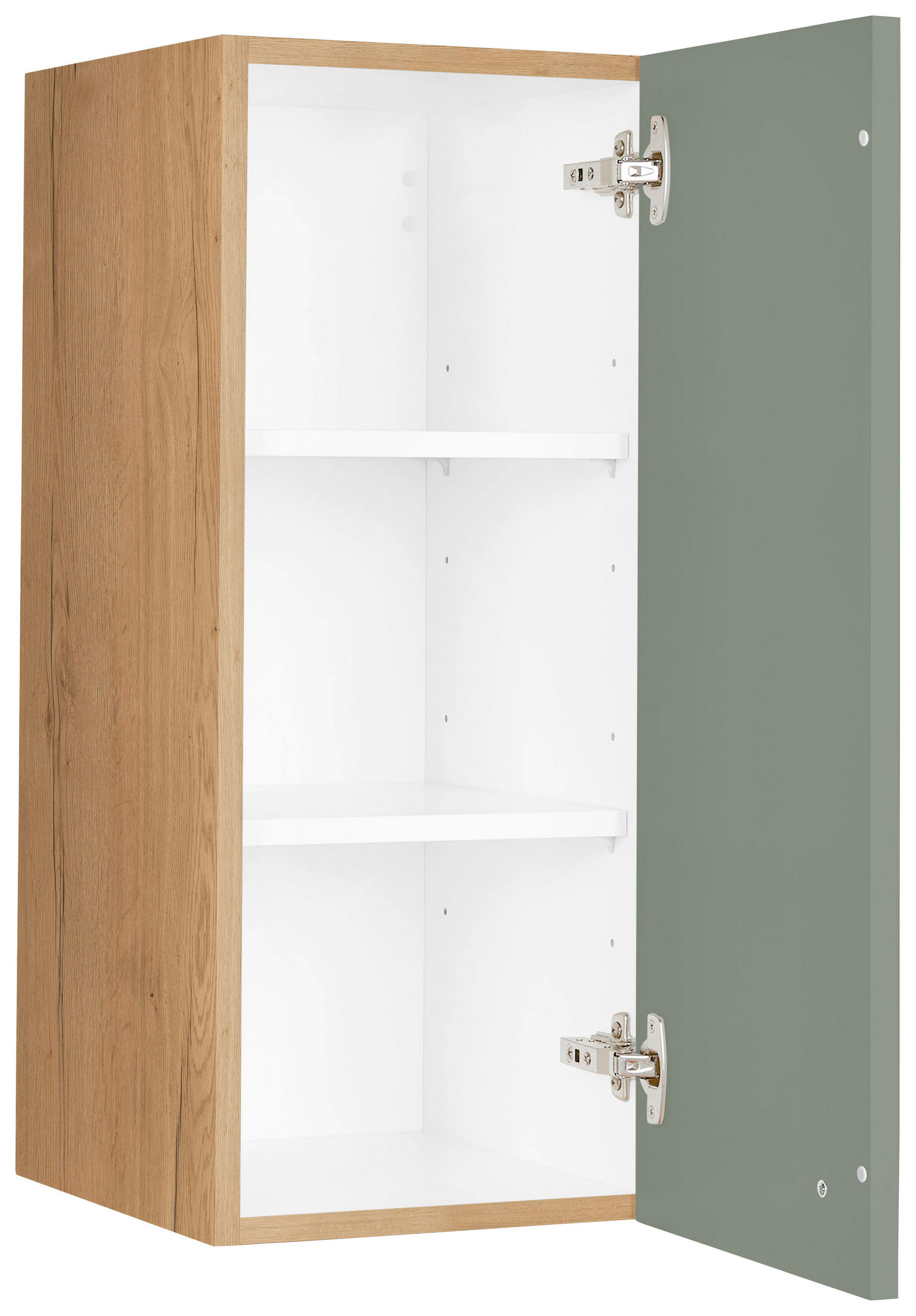KÜCHENOBERSCHRANK 30/72/35 cm in Grün, Eichefarben - Eichefarben/Schwarz, MODERN, Holzwerkstoff/Metall (30/72/35cm) - Nobilia