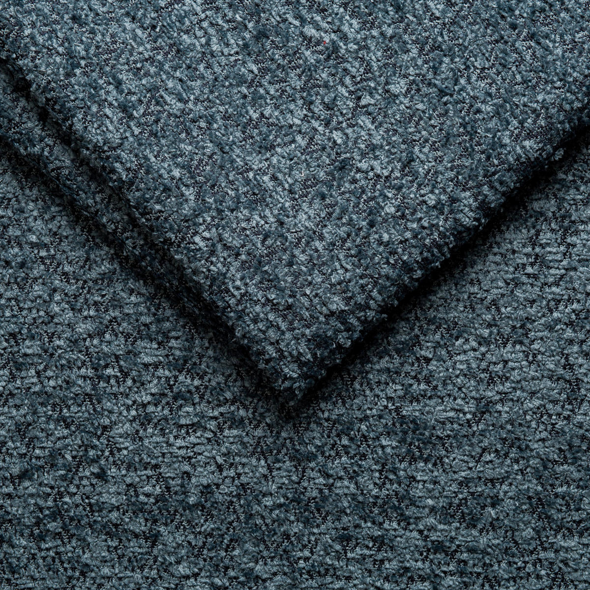 ECKSOFA 318/217 cm  in Bouclé Blaugrau Zierkissen, Rückenkissen, Rücken echt  318/217 cm  - Blaugrau/Schwarz, MODERN, Textil/Metall (318/217cm) - Carryhome