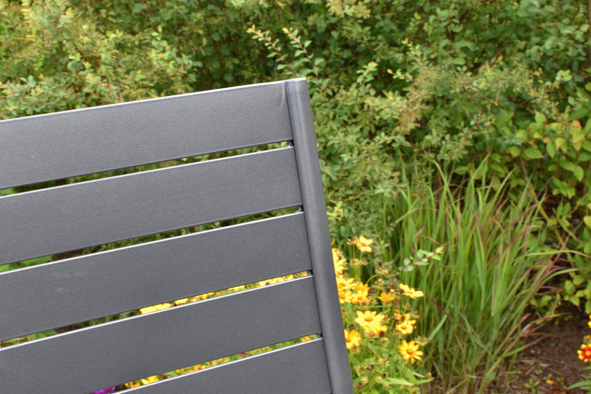 GARTENKLAPPSESSEL Aluminium Graphitfarben, Braun  - Graphitfarben/Braun, KONVENTIONELL, Kunststoff/Metall (61,5/113/72cm) - Gardenson