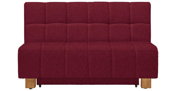 SCHLAFSOFA in Webstoff Bordeaux - Bordeaux/Naturfarben, MODERN, Holz/Textil (145/92/102cm) - Novel