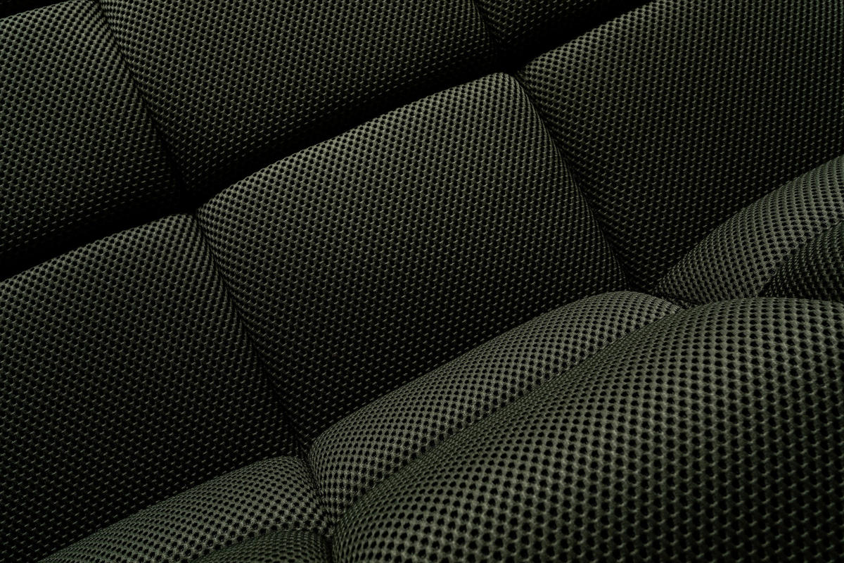 WOHNLANDSCHAFT in Flachgewebe Olivgrün  - Schwarz/Olivgrün, Design, Textil/Metall (325/362/169cm) - Designwerk