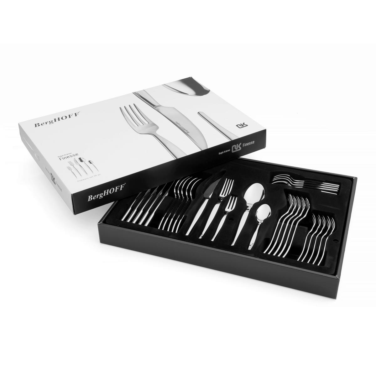 JEDILNI PRIBOR  Finesse  30-delni  nerjaveče jeklo   - srebrne barve, Basics, kovina - BergHOFF