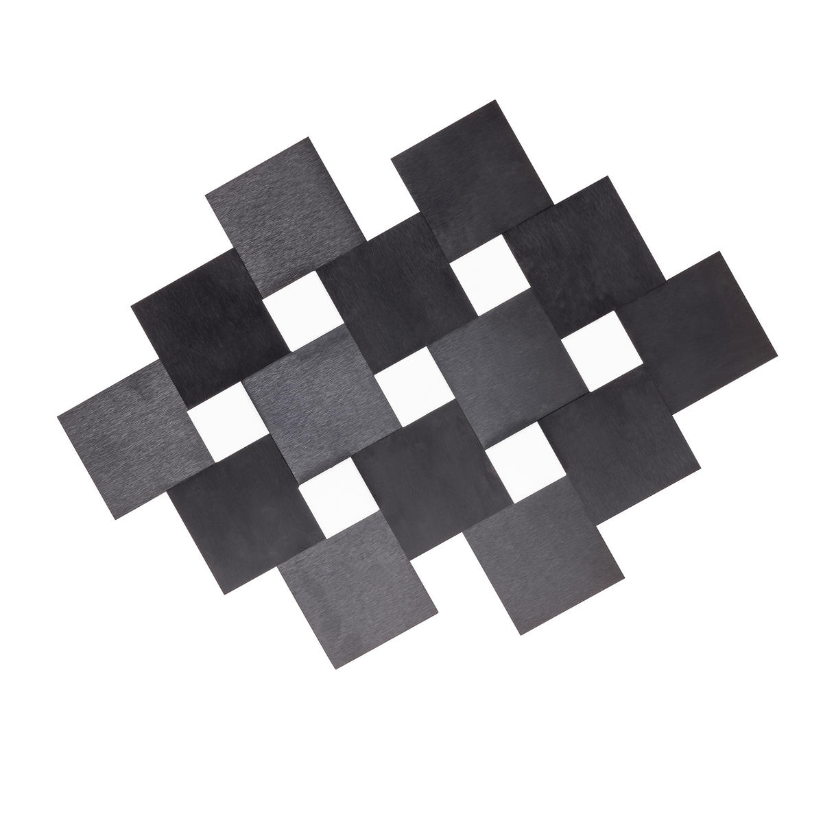 LED-DECKENLEUCHTE Creo 61/7/50 cm  - Schwarz/Weiß, Design, Kunststoff/Metall (61/7/50cm) - Grossmann