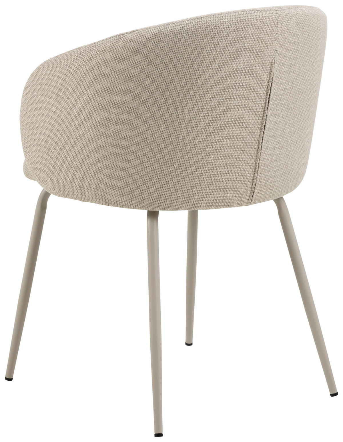 ARMLEHNSTUHL  in Struktur  - Beige/Grau, Design, Textil/Metall (55,5/79/55cm) - MID.YOU
