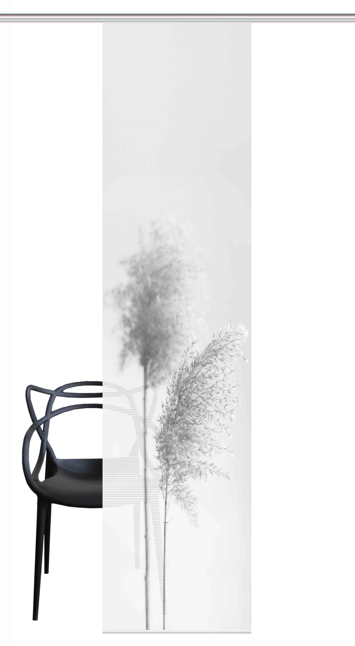 PANELOVÝ ZÁVĚS, 60/260 cm - šedá, Natur, textil (60/260cm)