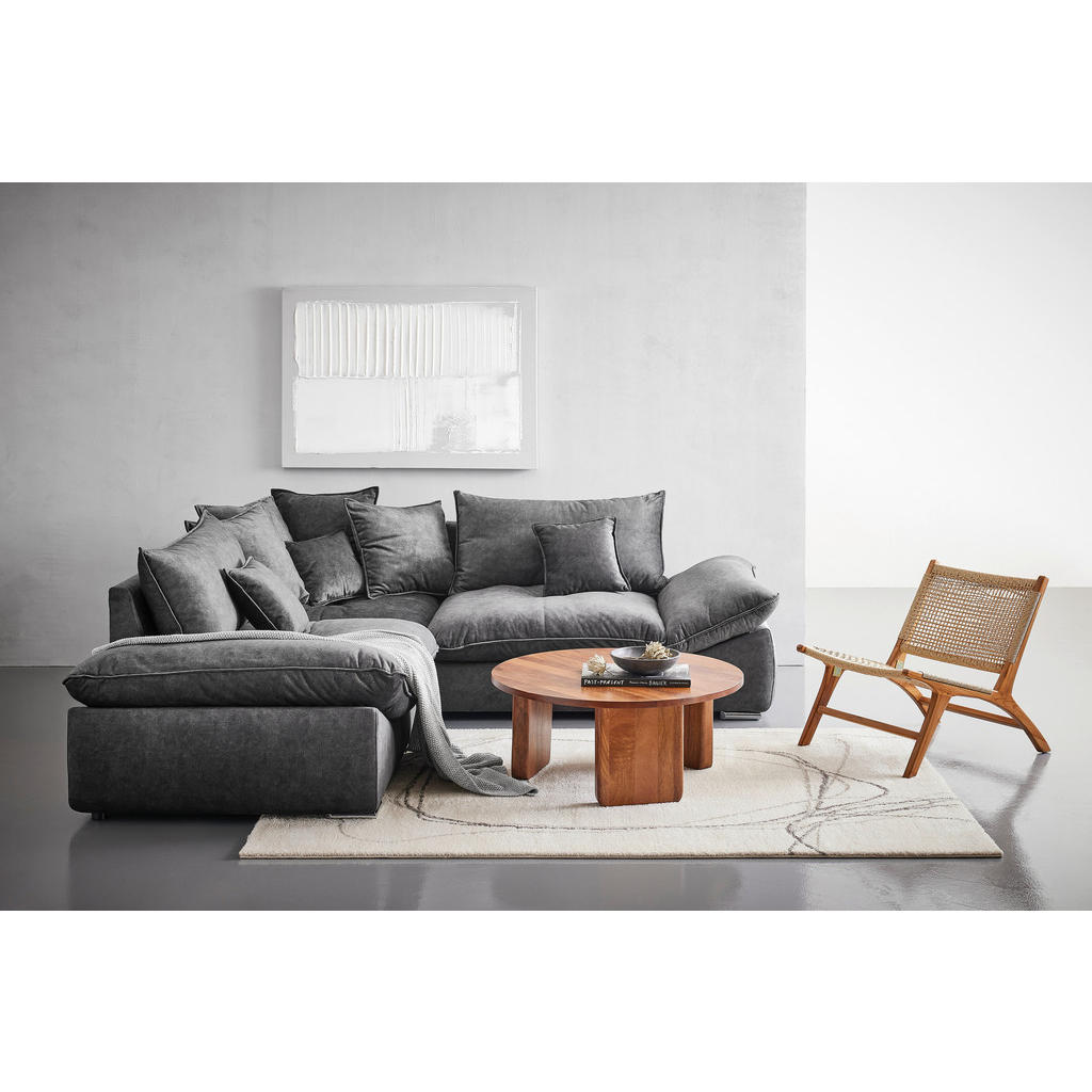 Thumbnail - Carryhome Ecksofa, Graphit, Textil, 3-Sitzer, Füllung: Schaumstoff, L-Form, 247x247 cm, Stoffauswahl, Wohnzimmer, Sofas ...