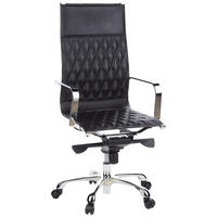 BESUCHERSTUHL  in Schwarz  - Silberfarben/Schwarz, MODERN, Leder/Metall (62cm) - MID.YOU