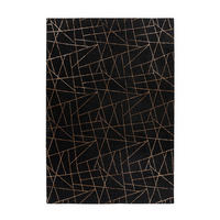 LÄUFER 80/150 cm Bijou 125 Schwarz / Gold Goldfarben, Schwarz  - Goldfarben/Schwarz, KONVENTIONELL, Textil (80/150cm)