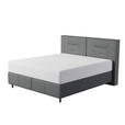 BOXSPRINGBETT 180/200 cm  in Schwarz  - Alufarben/Schwarz, KONVENTIONELL, Textil/Metall (180/200cm) - Dieter Knoll