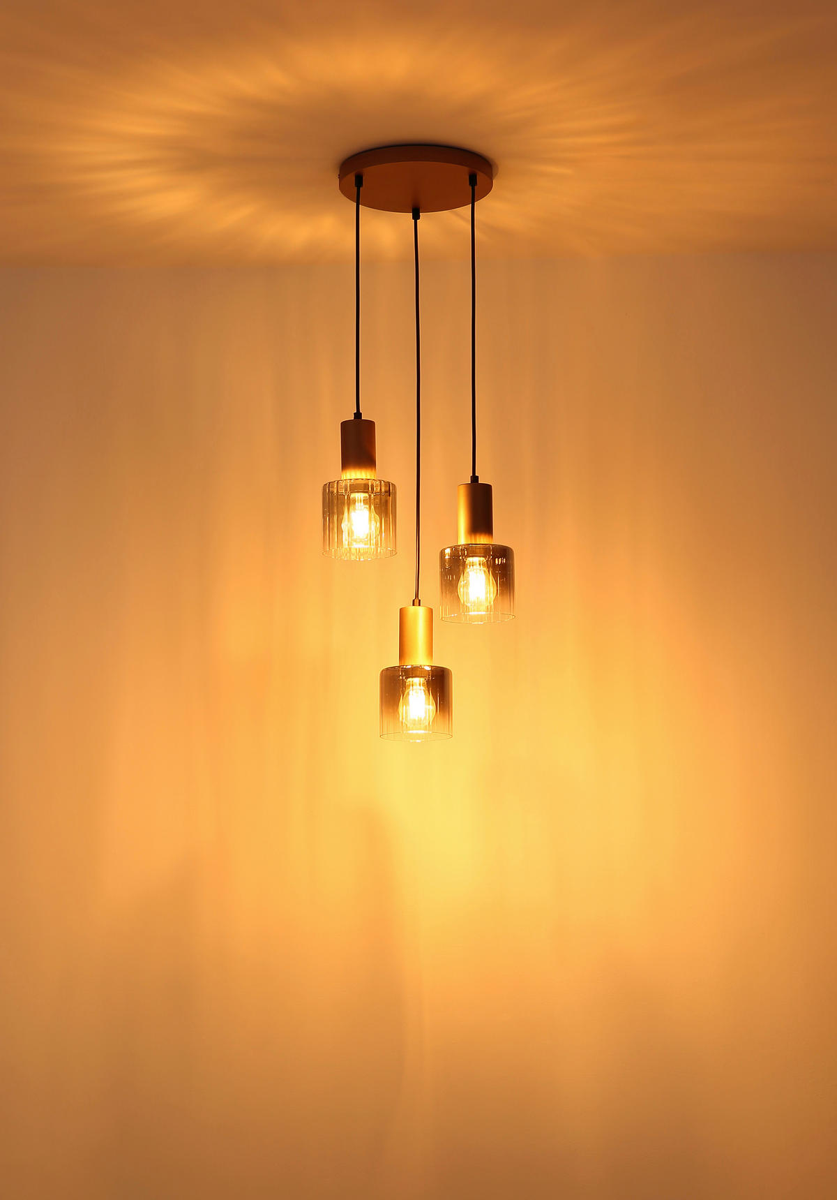 HÄNGELEUCHTE 28/150 cm  - Klar/Chromfarben, Design, Glas/Kunststoff (28/150cm) - Globo