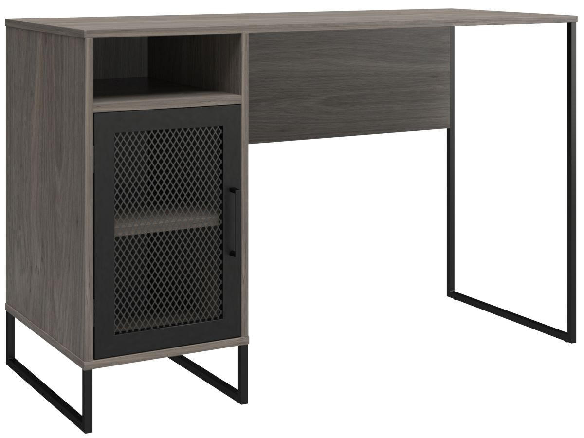 SCHREIBTISCH 121/76/50 cm  in Grau  - Schwarz/Braun, Design, Holzwerkstoff/Metall (121/76/50cm) - MID.YOU