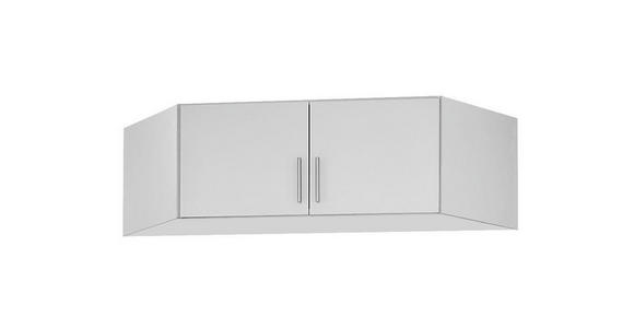 AUFSATZSCHRANK 117/39/117 cm Weiß, Weiß Hochglanz  - Weiß Hochglanz/Alufarben, Design, Holzwerkstoff/Kunststoff (117/39/117cm) - Carryhome