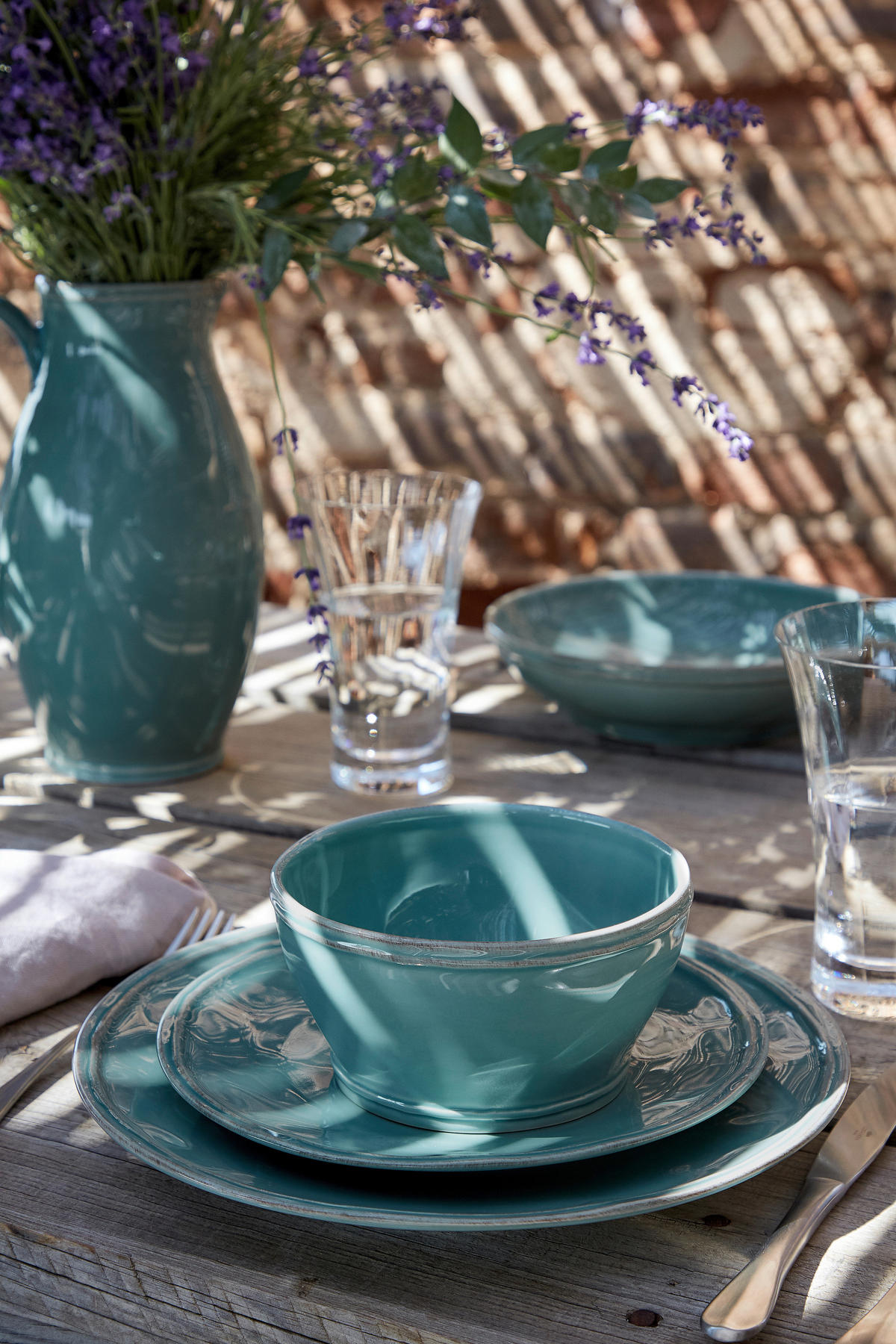 KOMBISERVICE Dunkelgrün FONTANA 30-teilig 6 Personen  - Dunkelgrün, Basics, Keramik - Costa Nova