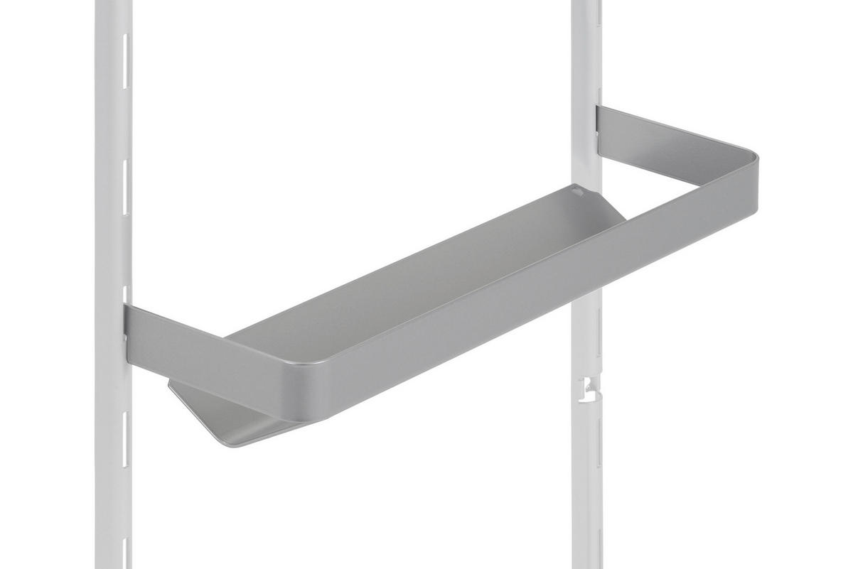 MEHRZWECKSCHRANK 120/206,2/58 cm  in Hellgrau  - Hellgrau/Schwarz, Basics, Holzwerkstoff/Metall (120/206,2/58cm) - Impuls