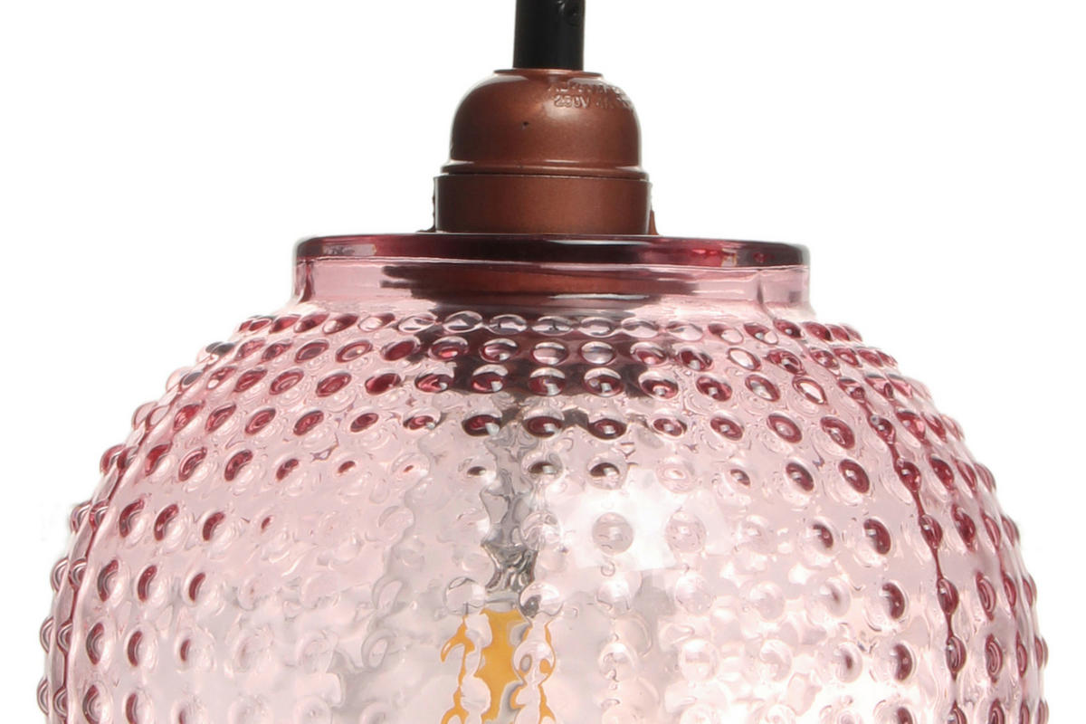 HÄNGELEUCHTE 18/18/27 cm  - Rosa, Basics, Glas (18/18/27cm) - Kayoom