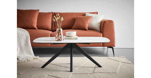 COUCHTISCH ESG 110/70/42 cm rechteckig Anthrazit, Weiß - Anthrazit/Weiß, Design, Glas/Keramik (110/70/42cm) - Novel