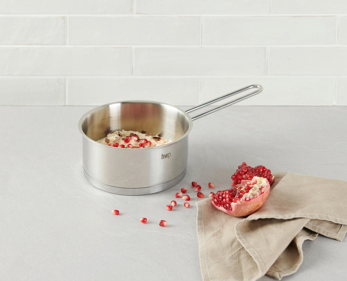 STIELKASSEROLLE Perfect Cooking 1 l  - Edelstahlfarben, Basics, Metall (16/7,5cm) - Homeware Profession.