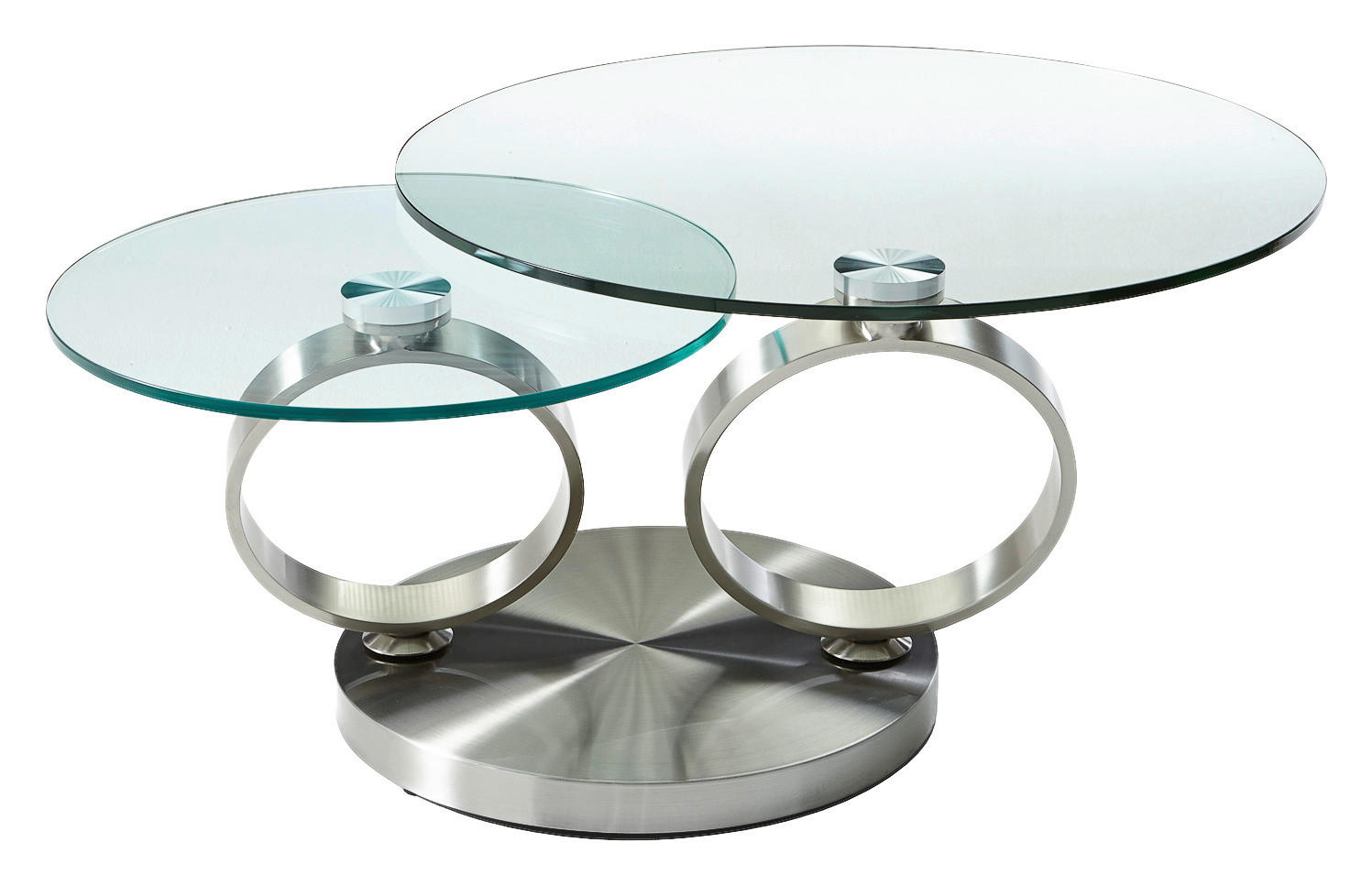 COUCHTISCH FABIA 80-135/80/43 cm rund Klar  - Klar, Basics, Glas/Metall (80-135/80/43cm) - Musterring