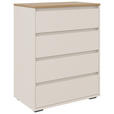 KOMMODE , 80/103/48 cm, 4 Schublade(n)  - Kaschmir/Anthrazit, Design, Holzwerkstoff/Kunststoff (80/103/48cm) - Carryhome