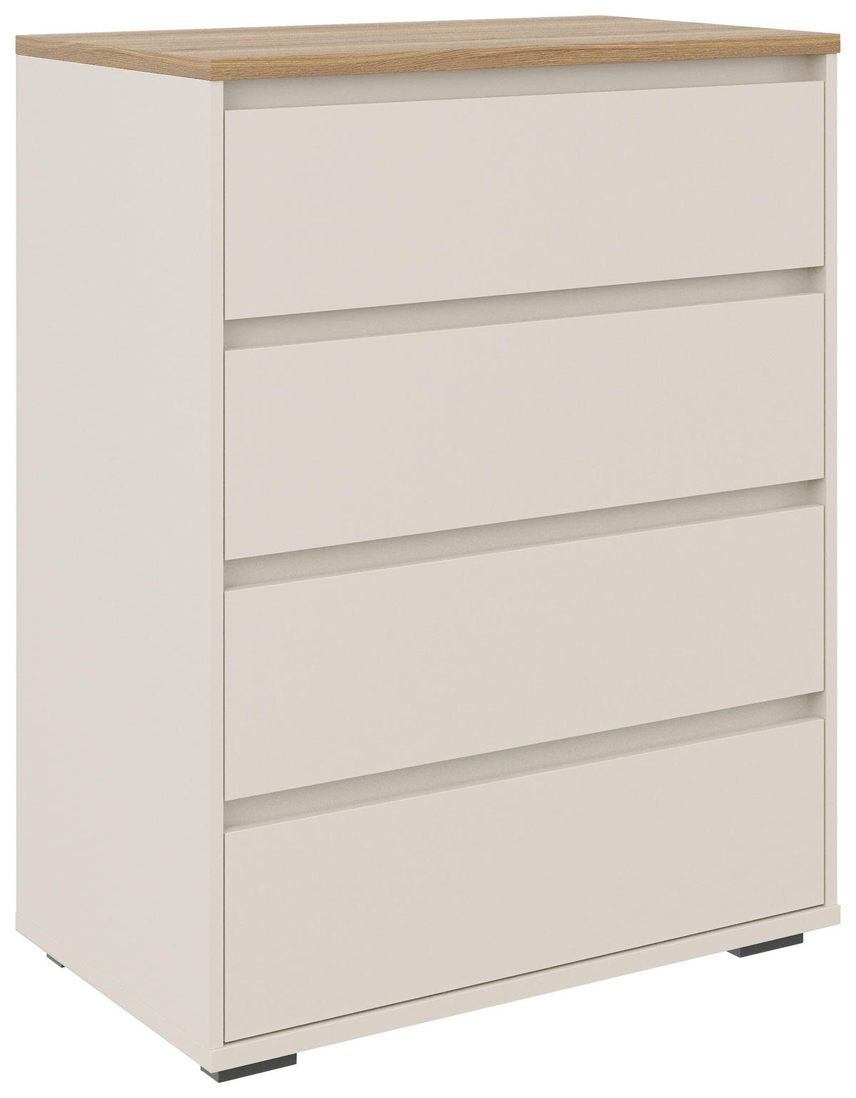 KOMMODE , 80/103/48 cm, 4 Schublade(n)  - Kaschmir/Anthrazit, Design, Holzwerkstoff/Kunststoff (80/103/48cm) - Carryhome