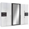 DREHTÜRENSCHRANK in Weiss, Graphitfarben  - Weiss/Silberfarben, Basics, Holzwerkstoff (270/208/58cm) - MID.YOU