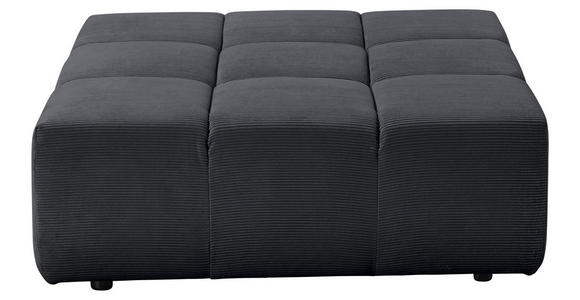 HOCKER Feincord Anthrazit  - Anthrazit/Schwarz, Design, Kunststoff/Textil (107/39/107cm) - Hom`in