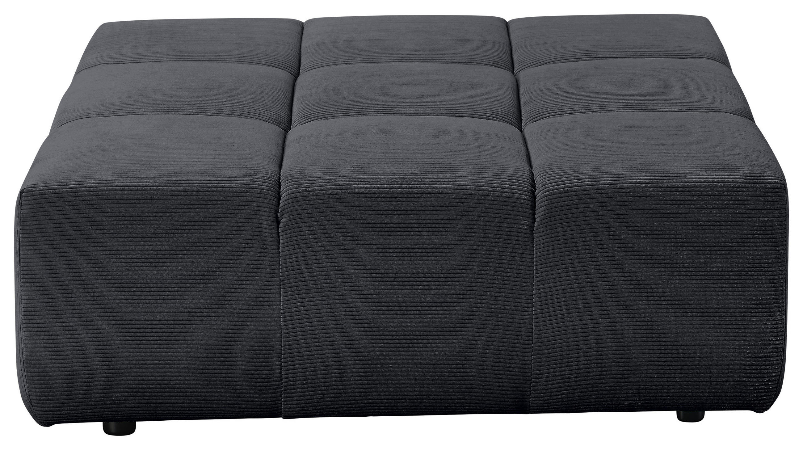 HOCKER in Textil Anthrazit  - Anthrazit/Schwarz, Design, Kunststoff/Textil (107/39/107cm) - Hom`in