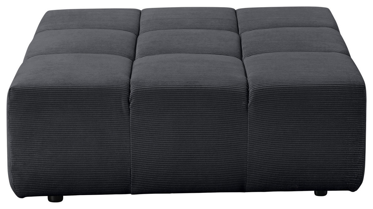 HOCKER in Textil Anthrazit  - Anthrazit/Schwarz, Design, Kunststoff/Textil (107/39/107cm) - Hom`in